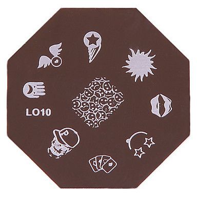 Placa para carimbo Nail Art Stamp LO-10